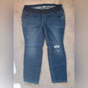 Maternity Rockstar Distressed Skinny Jeans